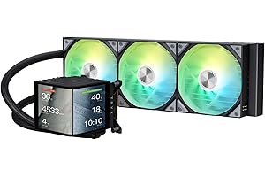 TRYX Panorama 360 ARGB 360mm AIO 6.5'' AMOLED Curved Screen 3D Anamorphic Effect Display Customizable AIO Cooler 360mm Asetek