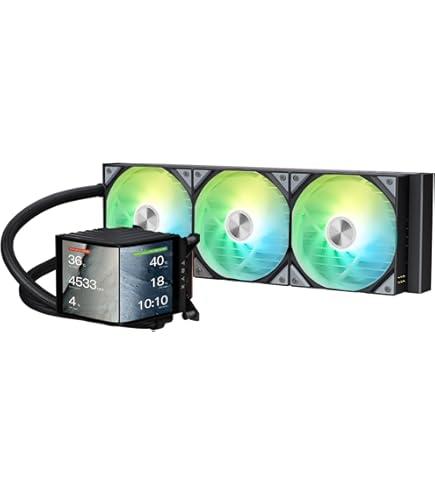 TRYX PANORAMA SE 360 ARGB 液体クーラー Amazon.com: TRYX Panorama SE 360 ARGB 360mm AIO Rotatable 6.67