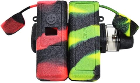 RUILUL Funda protectora de silicona para Voopoo Vinci Air 30W Kit Skin Wrap Sleeve Antideslizante Shield Multicolor Negro y rojo.