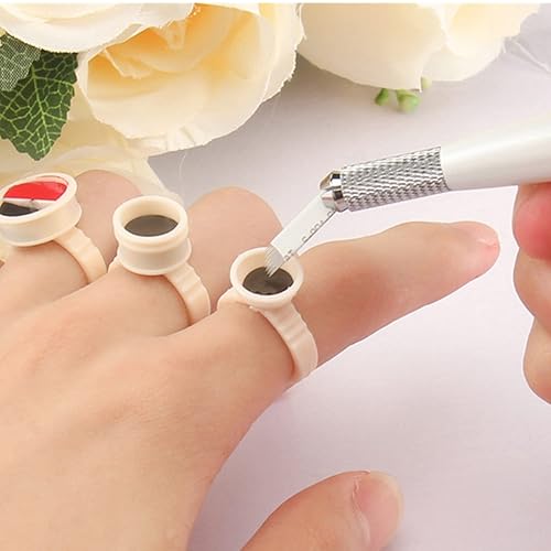 200pcs Soft Silicone Tattoo Pigment Rings Cup, Hipifans Disposable