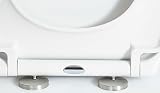 Geberit e-Plumb 23607 Linn Soft Close Toilet Seat White Thermoset Plastic Hinges view 2