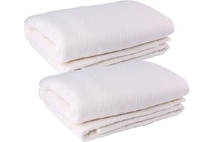 Tosnail Pack of 2 Sheets 45-Inch x 60-Inch Soft Natural Cotton Batting for Quilts, Craft and Wearable Arts