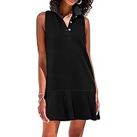 ワンピース Polo Pleated Mini Dress - black / M Ming Asymmetric Polo Style S/S Mini Dress | Black – Parlour X