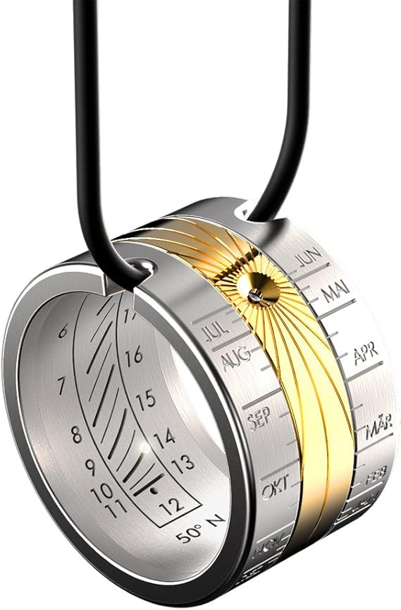 Helios Solar Ring Gold Ring Sundial Pendant Farmer's