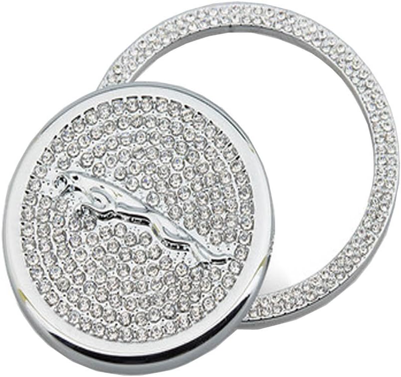 Car Gearshift Knob Frame Ring Trim Cover Sticker For Jaguar XF/XE /XJ/XJL/F-PACE (Pack of 1) (Silver)