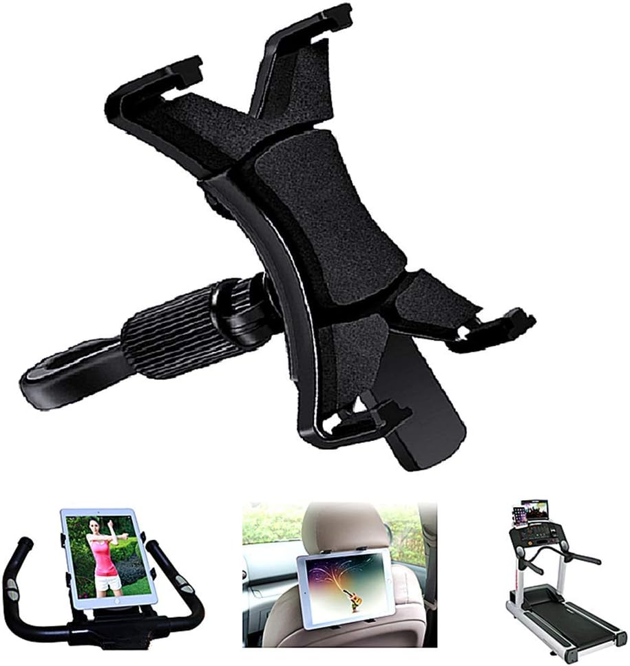 Aerobin Tablet Holder for Spinning Bike,Adjustable Holder Stand for Car Headrest Treadmill Exercise Bike,Scope of 7‘’-12" Tablets iPad