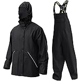 NAVIS MARINE Rain Suit for Men Heavy Duty Workwear Waterproof Jacket with Pants 3 Pieces
