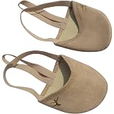 A&amp;K L'YDIA Dance Canvas Pirouette Half Toe Sole Shoes Rhythmic Gymnastics Socks for Ballet Jazz Competition Women&amp;Men/Girls/Toddler/Kids