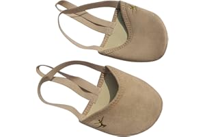 A&K L'YDIA Dance Canvas Pirouette Half Toe Sole Shoes Rhythmic Gymnastics Socks for Ballet Jazz Competition Women&Men/Girls/Toddler/Kids