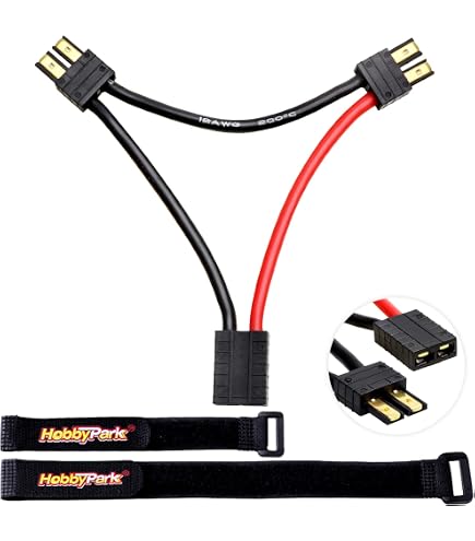 OliYin Câble Série EC5 12AWG 2 Mâle 1 Femelle - Connecteur Batterie LiPo RC 10 Cm