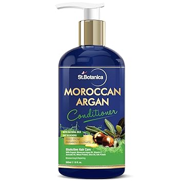 StBotanica Moroccan Argan Hair Conditioner - With Organic Argan Oil & Vitamin E (No Sulphate, Paraben) 300ml
