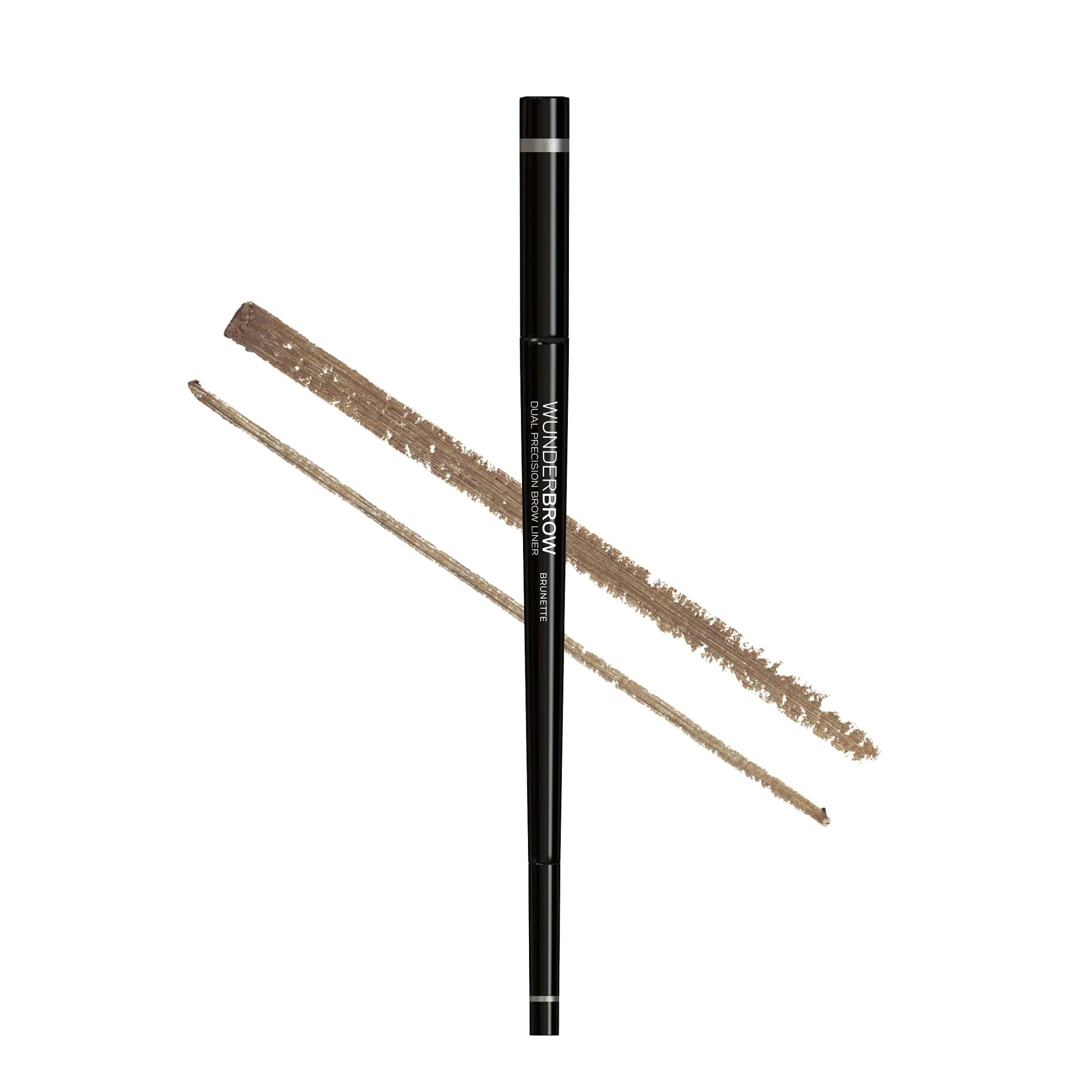 WUNDER2 WUNDERBROW Dual Precision Brow Liner - Brunette Colour - Angled Liner and Smaller Tip for Perfect Eyebrows on-the-go