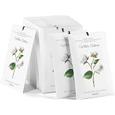 MYARO 12 Pack White Cotton Scented Sachets, Closet Deodorizer Car Freshener | Long-Lasting Sachet Bag, Odor Eliminator for Closet, Drawer, Bathroom, Clothes, Fabric Refresher, Home Fragrance Gift Set