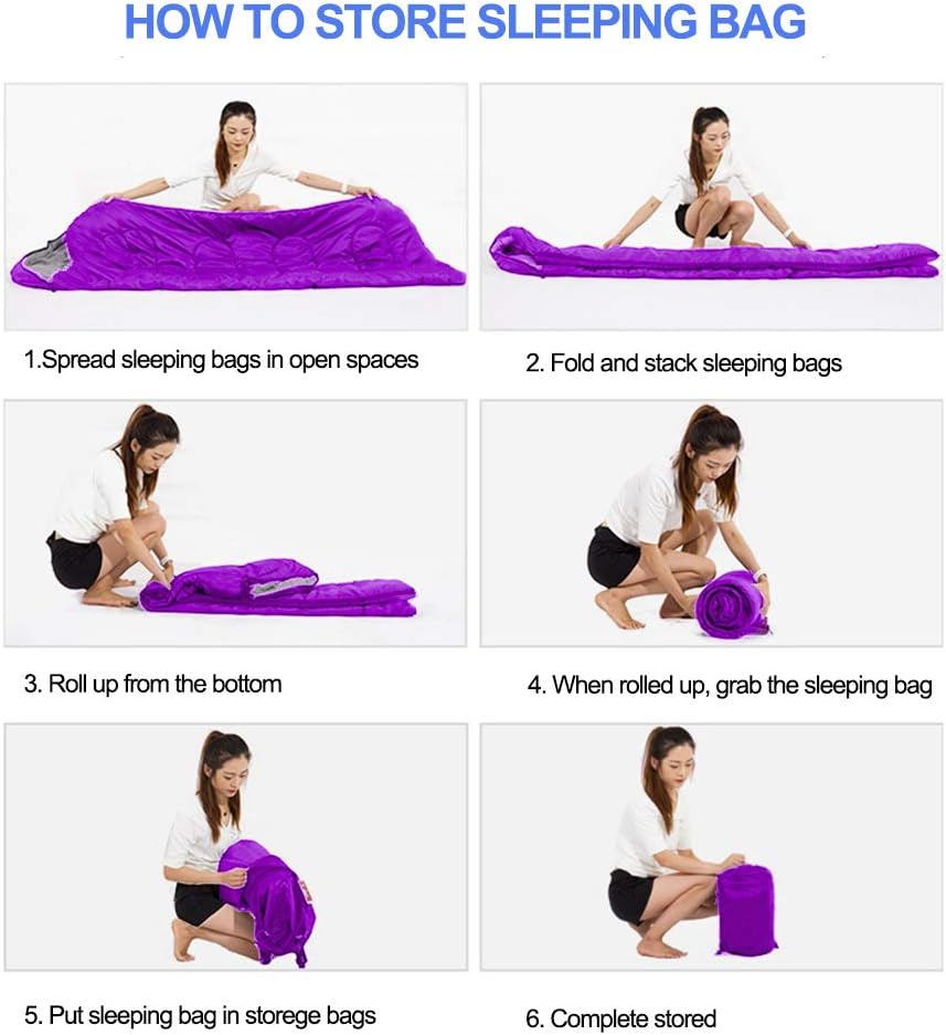 Sleeping Bag, Lightweight 3 Season Weather Sleep Bags for Kids Adults Girls Women, Microfiber Filled 5-20 Degree for Backpacking/Hiking/Camping/Mountaineering with Compression Sack : Sports & Outdoors