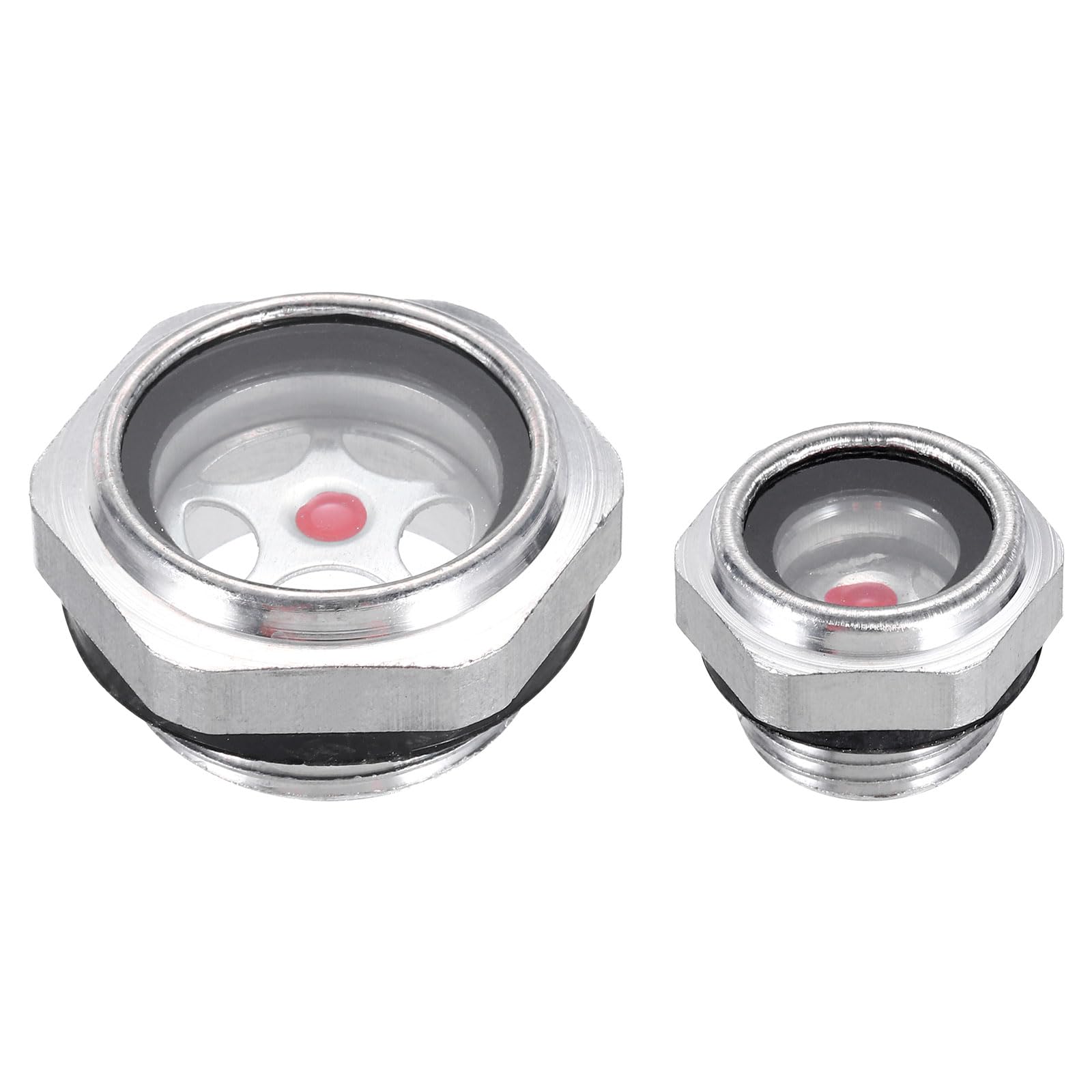 PATIKIL Oil Sight Glass, 2Pack 3/4" 3/8" Male Threaded Alloy Oil Liquid Level Gauge Oil Indicator for Pump Air Compressor Fittings