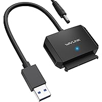 WAVLINK SATA to USB Type-A Hard Drive Cable, 5Gbps USB3.0, Supports UASP, External Hard Drive SATA I/II/III Connector, 2.5" S
