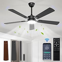 JOFIOS Ceiling Fans with Lights,52 inch Ceiling Fan