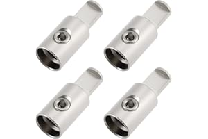 eMagTech 4Pcs Car Stereo Audio Wire Reducer 1/0 Gauge Power Ground Wire Pin for Most Cars Amp Input