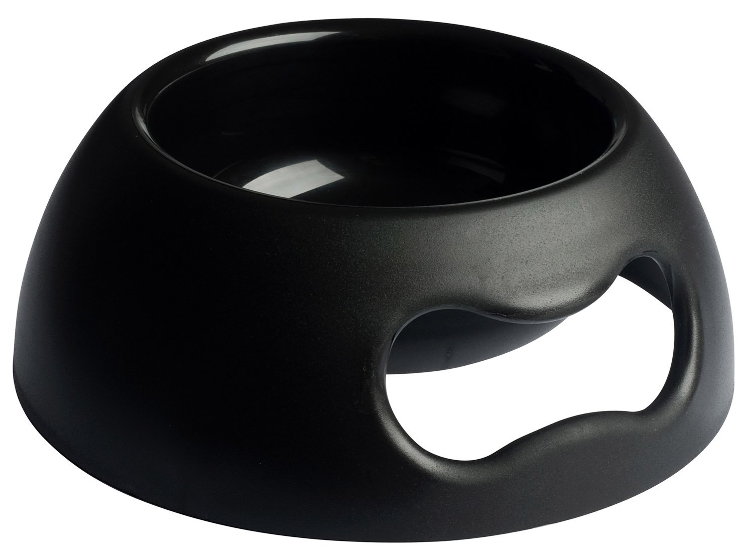 United Pets Pappy Medium Dog Bowl, EcoFriendly, Italian Design, Made in Italy, Black, Dog Bowl for Medium Dogs, Capacity 1100ml (39 oz)