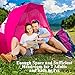 Beach Tent Shelter Shade Cabana – Extra Large Sun Shade Portable Changing Outdoor Tent Deluxe – Quick Giant Pop Up Shade for Adults Kids Toddler Baby – Cabana Beach with Extended Floor 96