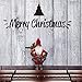 Costyleen Christmas Santa Claus Figurine Decoration Medium Size Ornament Enjoyable Gift Doll Table Decor Festival Present - Standing 14'' Red Black