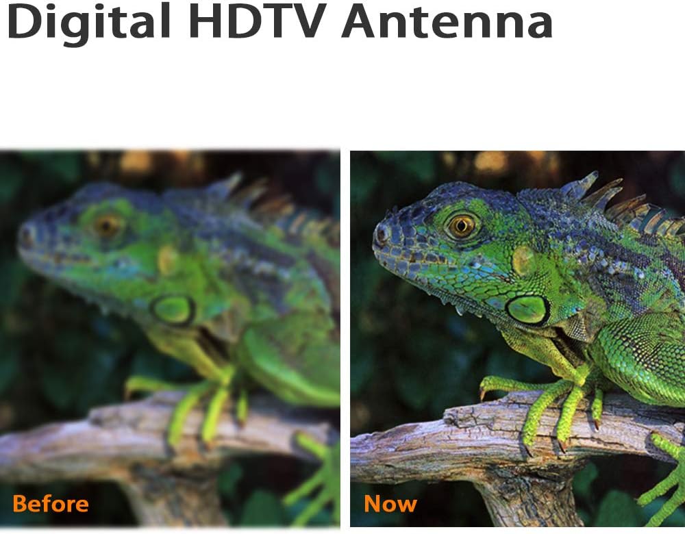 Indoor Outdoor Amplified HD Digital TV Antenna 220+ Miles Long Range with 36ft Coax Cable Amplifier TV Antenna for Local Channels Support All Television 4K HD 1080P VHF UHF: MP3 Players & Accessories