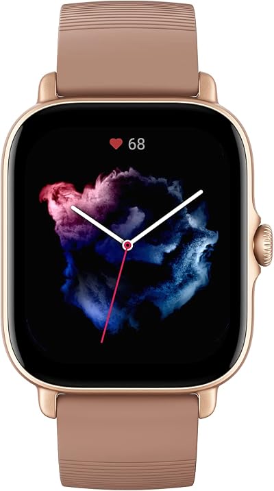 Amazfit GTS 3 Smartwatch Brown 150+ Sports GPS 5 ATM Alexa Heart Rate SpO2
