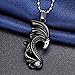 SOMEN TUNGSTEN His & Hers Stainless Steel Black Rose Gold Angle Devil Wings Combine Heart, Pendant Necklace
