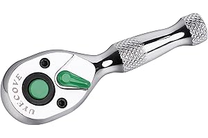UYECOVE 1/4 Inch Drive Ratchet Wrench, 1/4 Mini Ratchet Wrench, 1/4 Drive Stubby Ratchet Socket Wrench, 72-Tooth, Quick-Relea