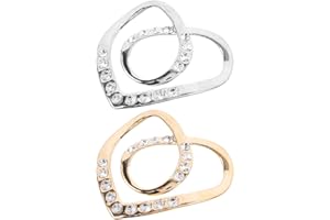 VILLCASE 2pcs Scarf Ring Buckle Metal Holders for T-shirt Waist Decorative Clip Summer Clothes