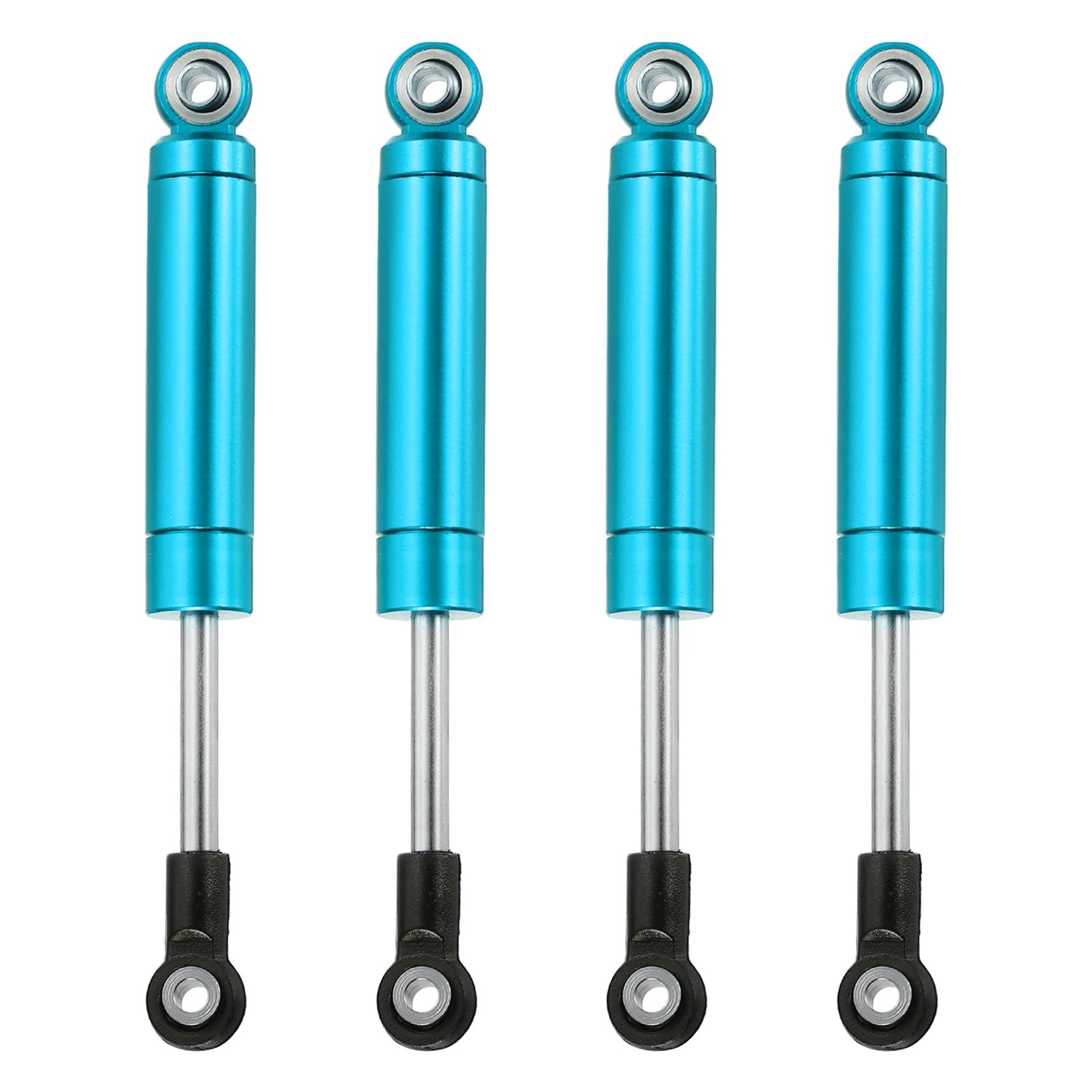 sourcing map 4 Pcs RC Shock Absorber 1/10 82mm Internal Spring Oil Shock Absorber Dampers for 1/10 RC Car Crawler Racing Truck Upgrade Parts, Sky Blue