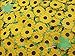 NAVA CHIANGMAI 50 Pcs Sunflowers Mulberry Paper Flowers with Brown Centre 1 inch Scrapbooking and Creative Craft Projects Handmade Thailand