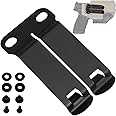 Mono-Block Belt Clip, Gear Belt Clips with Screws Dark Matte Grey Holster Mounting Accessories Holster Sheath Belt Clip Clasp Fits for Holsters, Mag Pouches, Knife Sheaths, Wallets & More