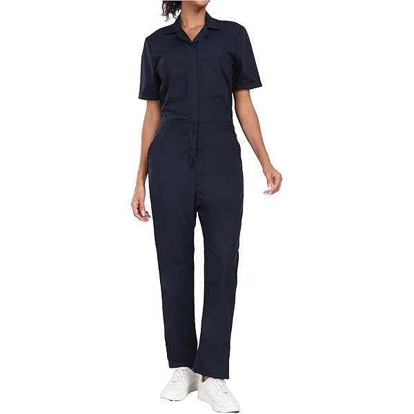 Plus Size Overalls Ubon Women's Short Sleeve Coverall, Lightweight