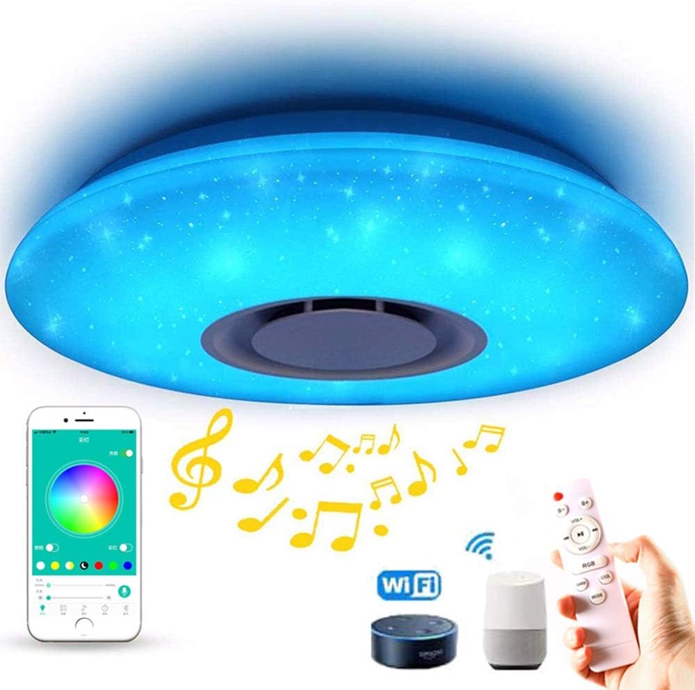 36W LED Musik Deckenleuchte mit BluetoothLautsprecher 40 cm dimmbare Moderne Unterputz 36W LED Musik Deckenleuchte mit BluetoothLautsprecher 40 cm dimmbare Moderne Unterputz
