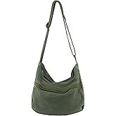 Canvas Casual Messenger Bag Hobo Crossbody Bag Canvas Shouder Tote Handbag for Women and Men