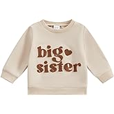 Ayalinggo Toddler Baby Boy Girl Matching Clothes Big Sis Bro Crewneck Sweatshirt Oversized Sweater Outfits
