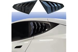 YHCDSEA for Tesla Model S Rear Side Window Covers Louvers Sport Style Cool Exterior Decoration fit Tesla Model S 2017-2025 Accessories (Glossy Carbon Fiber Pattern)