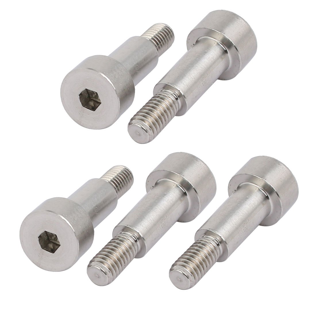 Sourcingmap 304 Stainless Steel Hex Socket Shoulder Bolt 8mm Shoulder Dia 16mm Shoulder Length M6 Thread 5pcs