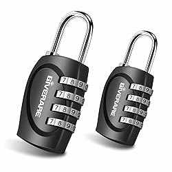 GIVERARE 2 Pack Combination Lock, 4-Digit Padlock
