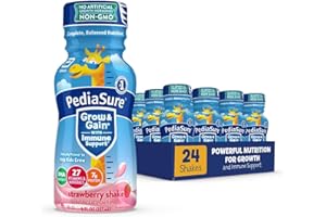 PediaSure Grow & Gain with Immune Support, Kids Protein Shake, 27 Vitamins and Minerals, Non-GMO, Gluten-Free, Strawberry, 8 Fl Oz (Pack of 24)
