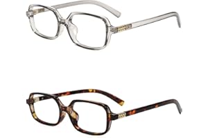 Slocyclub Square Blue Light Blocking Glasses for Women Men Vintage Rectangular Frame Eyeglasses Retro Small Square Glasses