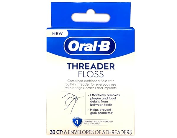 ORAL-B GLIDE PRO-HEALTH DENTAL FLOSS THREADERS FOR BRACES, 30 COUNT