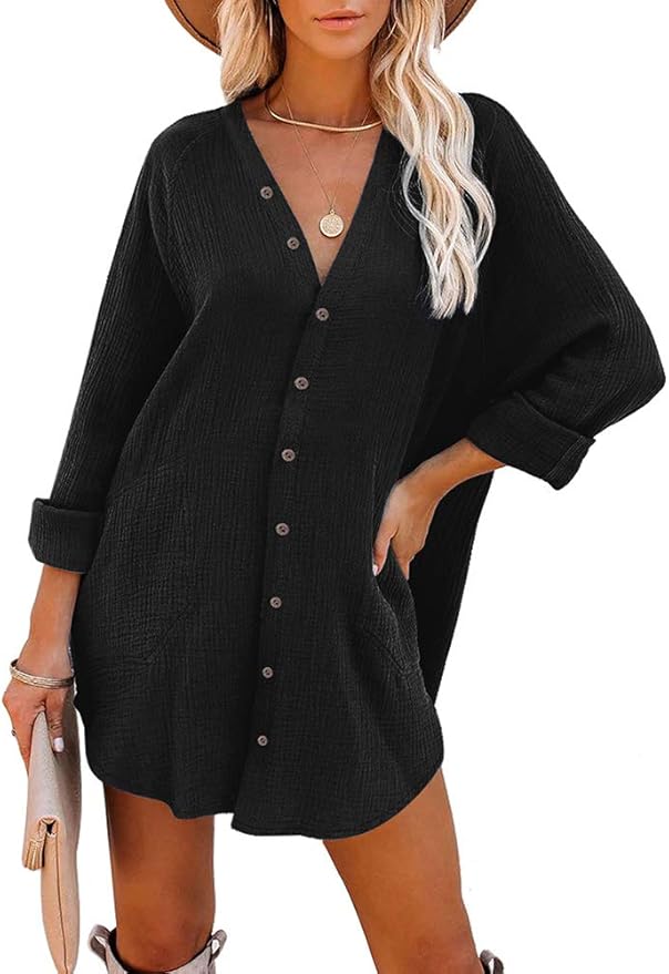 oversized beach shirt dress