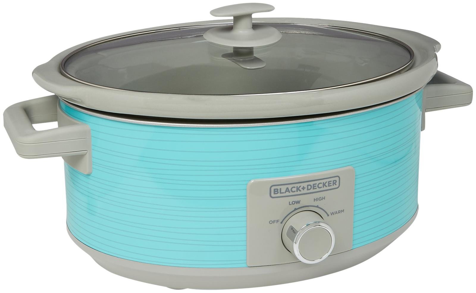 Photo 1 of ***MISSING PART***BLACK+DECKER 7-Quart Slow Cooker, SC2007D, Lid Holder, 3 Heat Settings, Extra Large Handles, Dishwasher Safe, Teal
