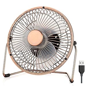 EasyAcc-USB-Desk-Fan-6-Inch-Desktop-Silent-Fan-Air-Circulator-2-Speeds-360-Rotation-Brushless-Motor-Noiseless-for-Home-and-Office-Laptop-Notebook-PC-Desk-Table-Fan-Metal-Brone-Metal-Brone EasyAcc USB Desk Fan 6 Inch Desktop Silent Fan Air Circulator 2 Speeds 360° Rotation Brushless Motor Noiseless for Home…