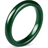 Landical 2.4" Jade Bracelet for Women Jade Bangle | Genuine Bangle with Gift Box, Good Luck Jewelry for Mother Wife Birthday, Smooth Polished Finish, Blessing Symbolism