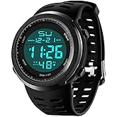 LYMFHCH Men
s Digital Watch, Sports Waterproof Military Watches for Men LED Casual Stopwatch Alarm Tactical Army Watch