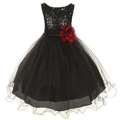 little girl black sequin dress