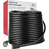 YAMATIC Pressure Washer Hose 50 FT 1/4" Kink Free M22-14mm Brass Thread Replacement For Most Brand Pressure Washers, 3200 PSI